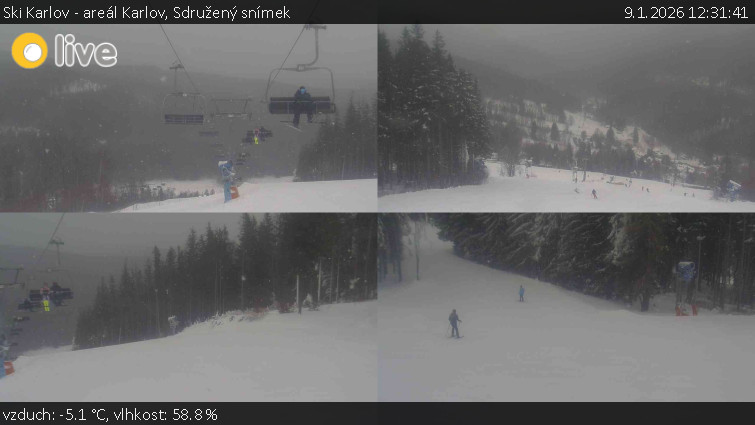 Ski Karlov - areál Karlov - Sdružený snímek - 9.1.2026 v 12:31