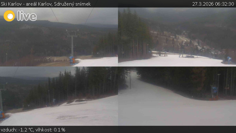 Ski Karlov - areál Karlov - Sdružený snímek - 27.3.2026 v 06:32