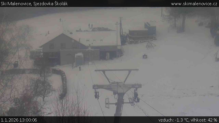Ski Malenovice - Sjezdovka Školák - 1.1.2026 v 13:00