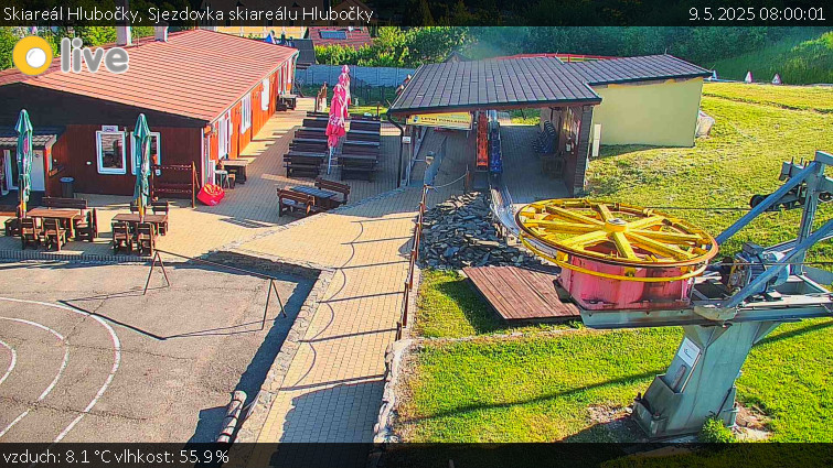Skiareál Hlubočky - Sjezdovka skiareálu Hlubočky - 9.5.2025 v 08:00 Skiareál Hlubočky - Sjezdovka skiareálu Hlubočky - 9.5.2025 v 08:00