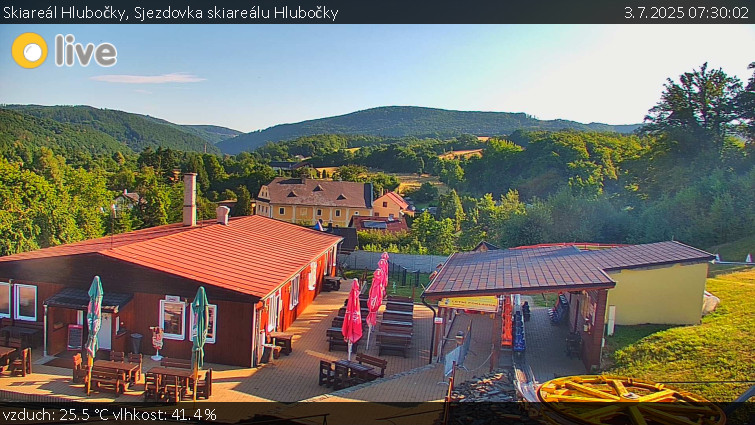 Skiareál Hlubočky - Sjezdovka skiareálu Hlubočky - 3.7.2025 v 07:30