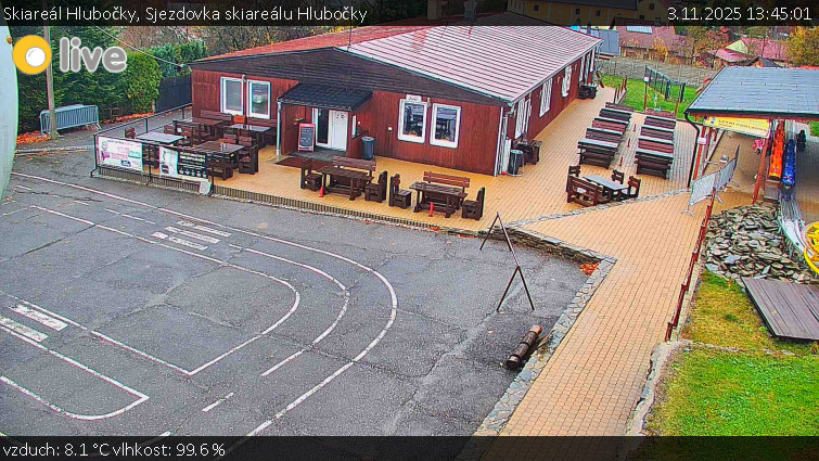 Skiareál Hlubočky - Sjezdovka skiareálu Hlubočky - 3.11.2025 v 13:45