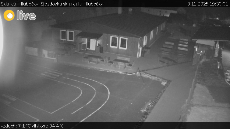 Skiareál Hlubočky - Sjezdovka skiareálu Hlubočky - 8.11.2025 v 19:30