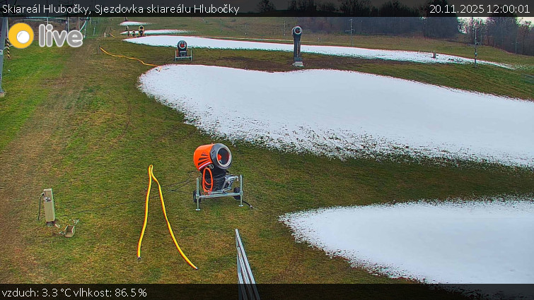Skiareál Hlubočky - Sjezdovka skiareálu Hlubočky - 20.11.2025 v 12:00