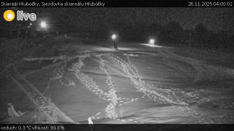 Skiareál Hlubočky - Sjezdovka skiareálu Hlubočky - 26.11.2025 v 04:00