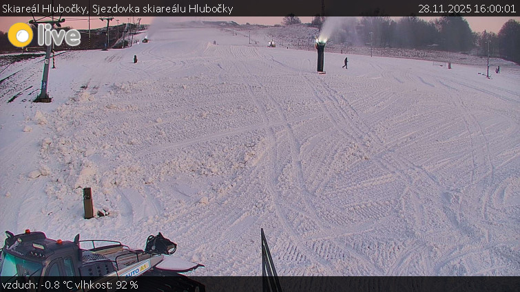 Skiareál Hlubočky - Sjezdovka skiareálu Hlubočky - 28.11.2025 v 16:00