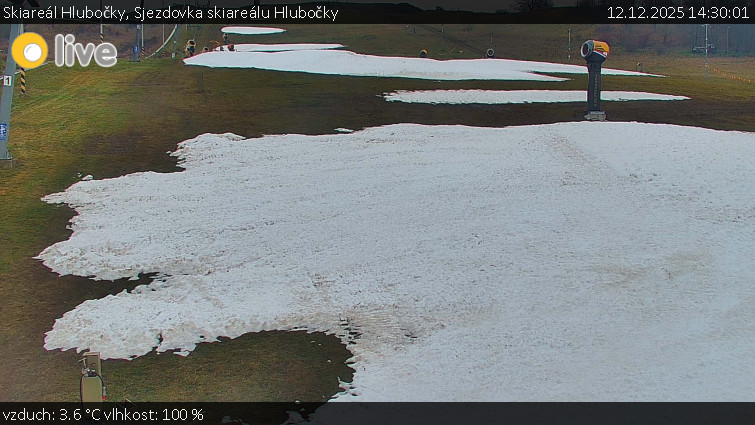 Skiareál Hlubočky - Sjezdovka skiareálu Hlubočky - 12.12.2025 v 14:30
