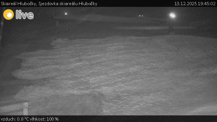 Skiareál Hlubočky - Sjezdovka skiareálu Hlubočky - 13.12.2025 v 19:45