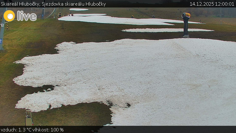 Skiareál Hlubočky - Sjezdovka skiareálu Hlubočky - 14.12.2025 v 12:00