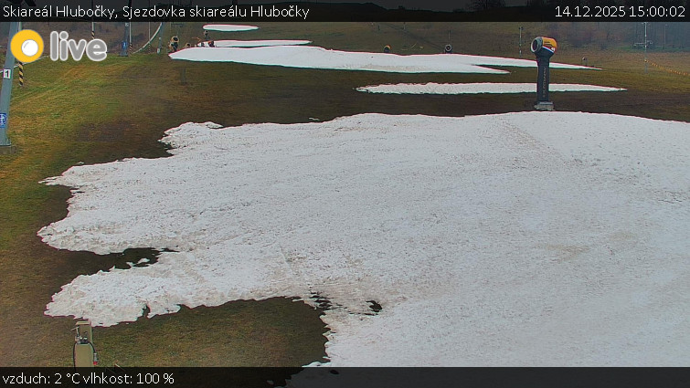 Skiareál Hlubočky - Sjezdovka skiareálu Hlubočky - 14.12.2025 v 15:00
