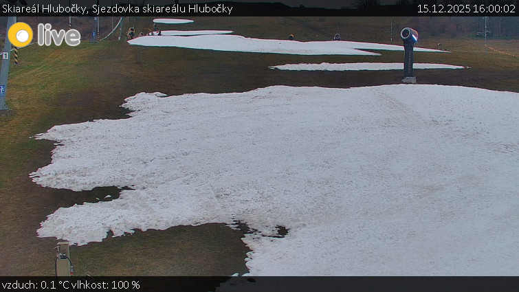 Skiareál Hlubočky - Sjezdovka skiareálu Hlubočky - 15.12.2025 v 16:00