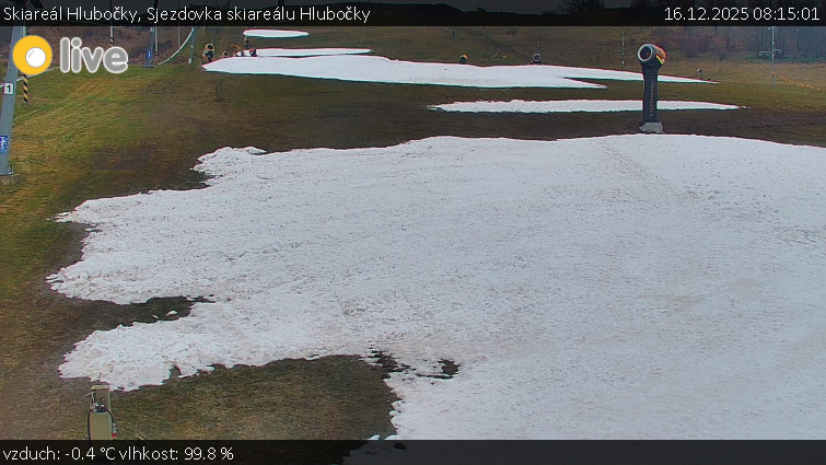 Skiareál Hlubočky - Sjezdovka skiareálu Hlubočky - 16.12.2025 v 08:15