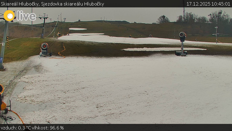 Skiareál Hlubočky - Sjezdovka skiareálu Hlubočky - 17.12.2025 v 10:45