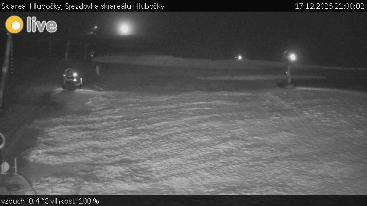 Skiareál Hlubočky - Sjezdovka skiareálu Hlubočky - 17.12.2025 v 21:00