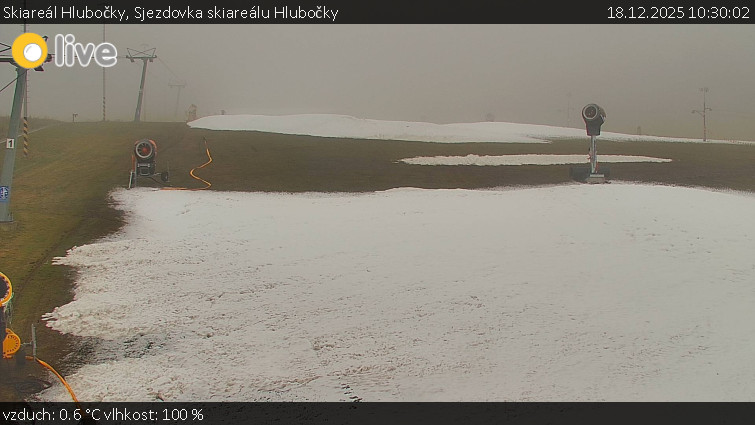 Skiareál Hlubočky - Sjezdovka skiareálu Hlubočky - 18.12.2025 v 10:30
