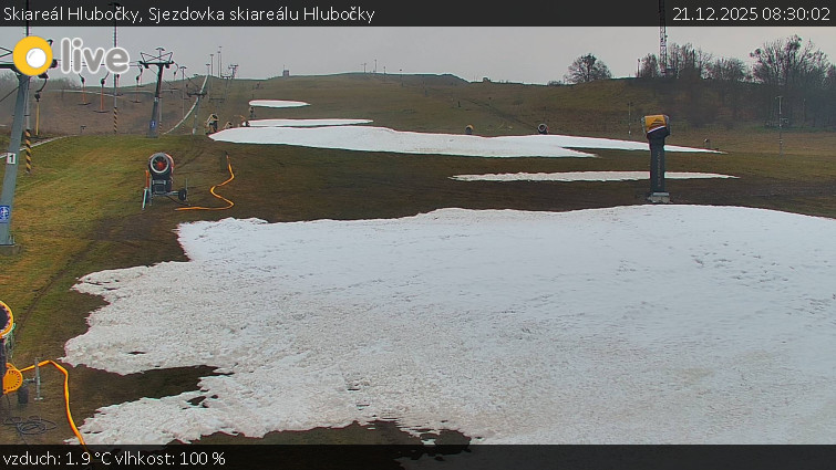 Skiareál Hlubočky - Sjezdovka skiareálu Hlubočky - 21.12.2025 v 08:30
