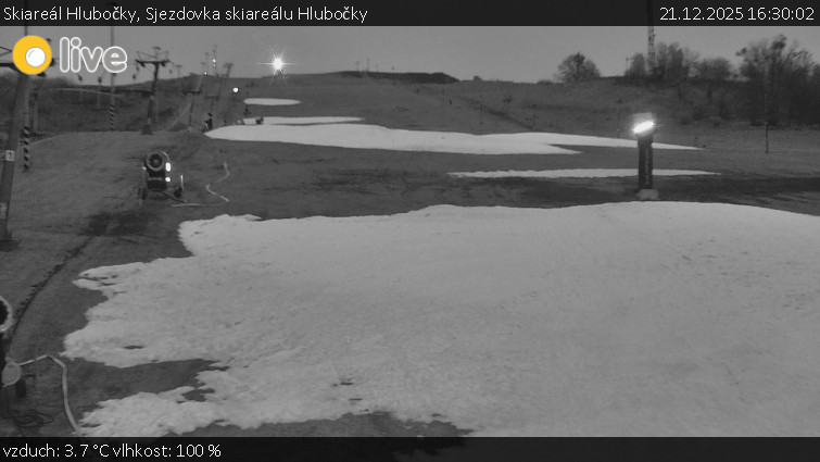 Skiareál Hlubočky - Sjezdovka skiareálu Hlubočky - 21.12.2025 v 16:30