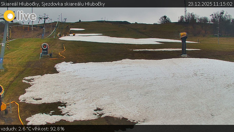 Skiareál Hlubočky - Sjezdovka skiareálu Hlubočky - 23.12.2025 v 11:15