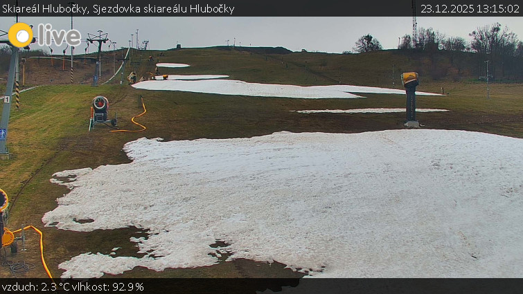 Skiareál Hlubočky - Sjezdovka skiareálu Hlubočky - 23.12.2025 v 13:15