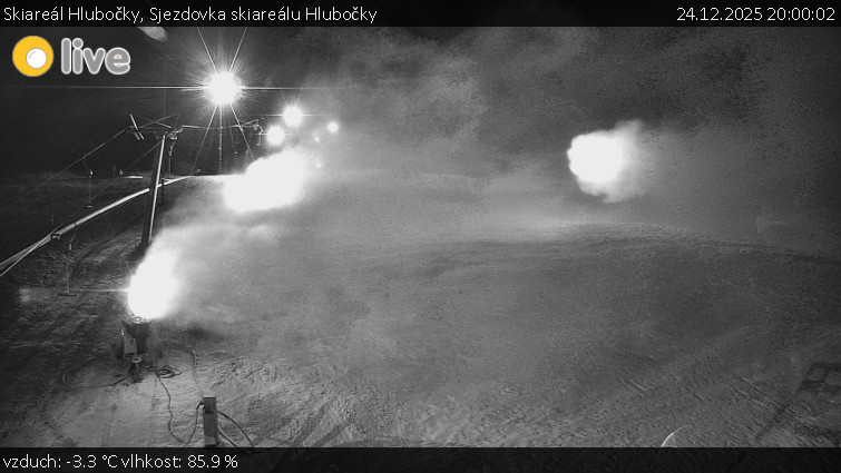 Skiareál Hlubočky - Sjezdovka skiareálu Hlubočky - 24.12.2025 v 20:00