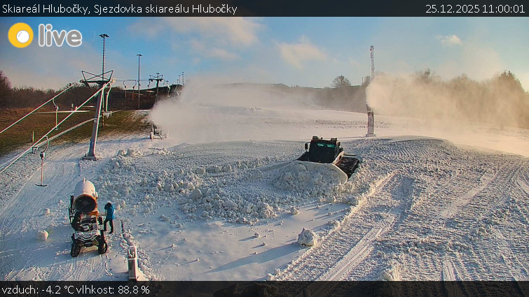 Skiareál Hlubočky - Sjezdovka skiareálu Hlubočky - 25.12.2025 v 11:00