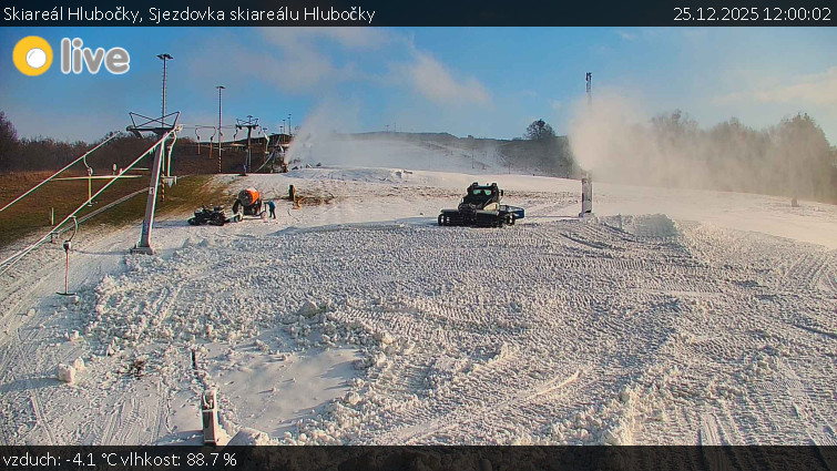 Skiareál Hlubočky - Sjezdovka skiareálu Hlubočky - 25.12.2025 v 12:00