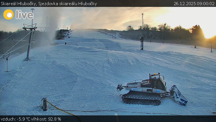 Skiareál Hlubočky - Sjezdovka skiareálu Hlubočky - 26.12.2025 v 09:00
