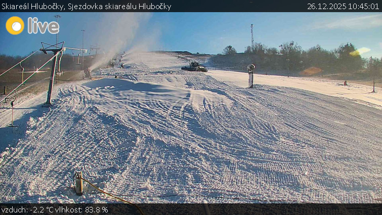 Skiareál Hlubočky - Sjezdovka skiareálu Hlubočky - 26.12.2025 v 10:45