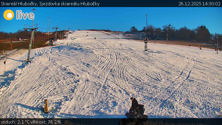 Skiareál Hlubočky - Sjezdovka skiareálu Hlubočky - 26.12.2025 v 14:30