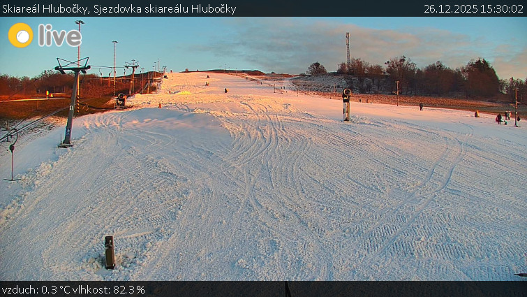 Skiareál Hlubočky - Sjezdovka skiareálu Hlubočky - 26.12.2025 v 15:30