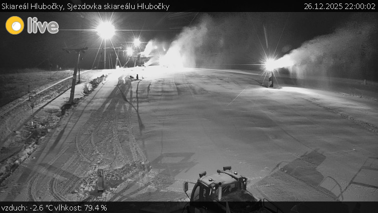 Skiareál Hlubočky - Sjezdovka skiareálu Hlubočky - 26.12.2025 v 22:00