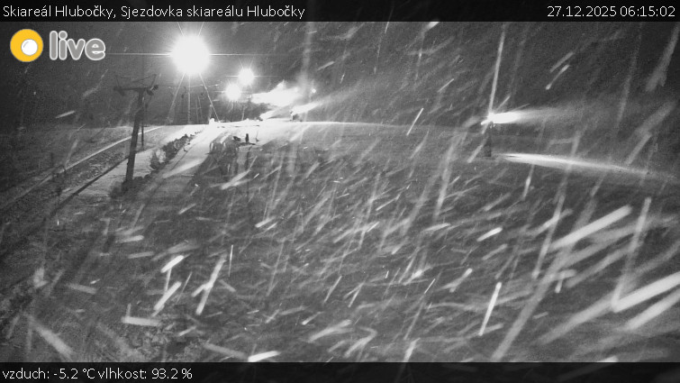 Skiareál Hlubočky - Sjezdovka skiareálu Hlubočky - 27.12.2025 v 06:15