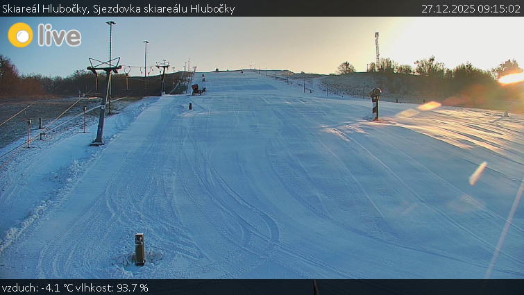 Skiareál Hlubočky - Sjezdovka skiareálu Hlubočky - 27.12.2025 v 09:15