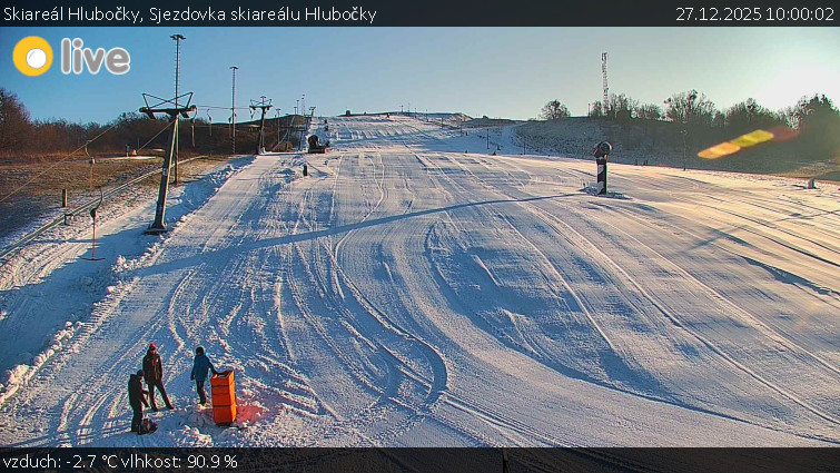 Skiareál Hlubočky - Sjezdovka skiareálu Hlubočky - 27.12.2025 v 10:00