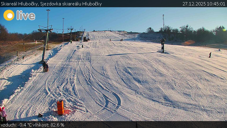 Skiareál Hlubočky - Sjezdovka skiareálu Hlubočky - 27.12.2025 v 10:45