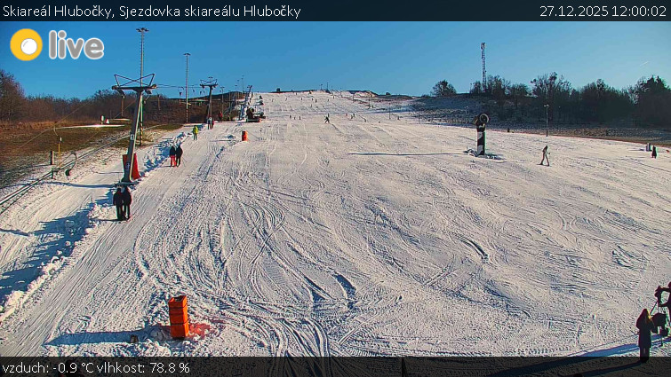 Skiareál Hlubočky - Sjezdovka skiareálu Hlubočky - 27.12.2025 v 12:00