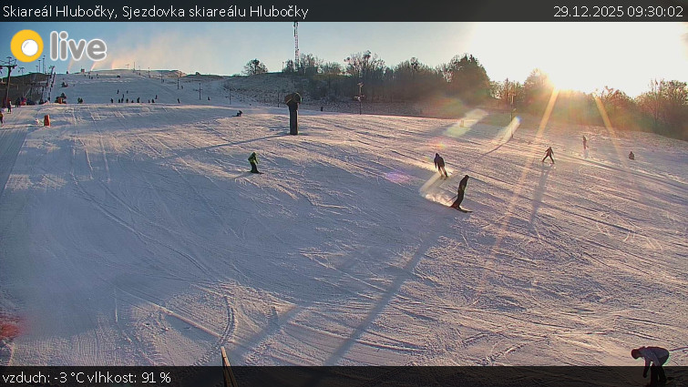 Skiareál Hlubočky - Sjezdovka skiareálu Hlubočky - 29.12.2025 v 09:30