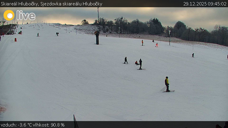 Skiareál Hlubočky - Sjezdovka skiareálu Hlubočky - 29.12.2025 v 09:45