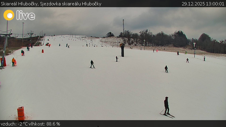 Skiareál Hlubočky - Sjezdovka skiareálu Hlubočky - 29.12.2025 v 13:00