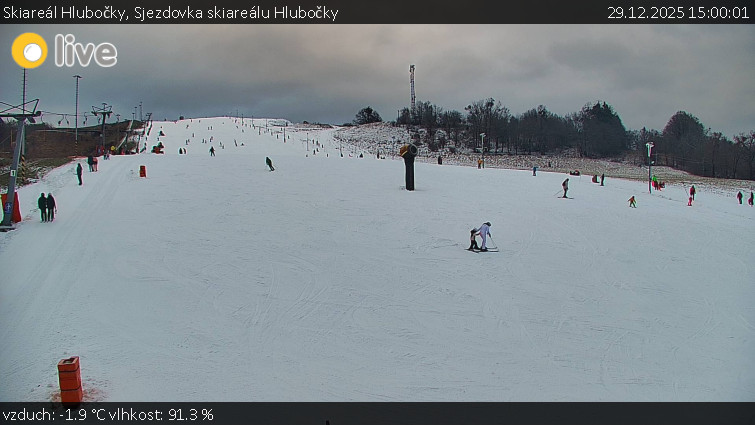 Skiareál Hlubočky - Sjezdovka skiareálu Hlubočky - 29.12.2025 v 15:00