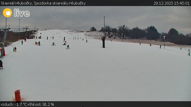 Skiareál Hlubočky - Sjezdovka skiareálu Hlubočky - 29.12.2025 v 15:45
