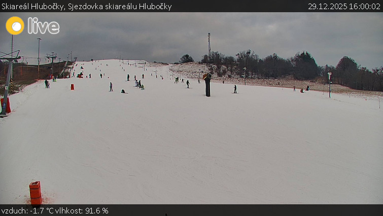 Skiareál Hlubočky - Sjezdovka skiareálu Hlubočky - 29.12.2025 v 16:00
