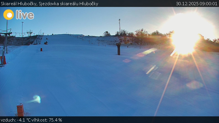 Skiareál Hlubočky - Sjezdovka skiareálu Hlubočky - 30.12.2025 v 09:00