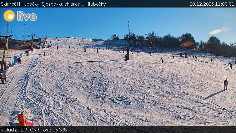 Skiareál Hlubočky - Sjezdovka skiareálu Hlubočky - 30.12.2025 v 11:00