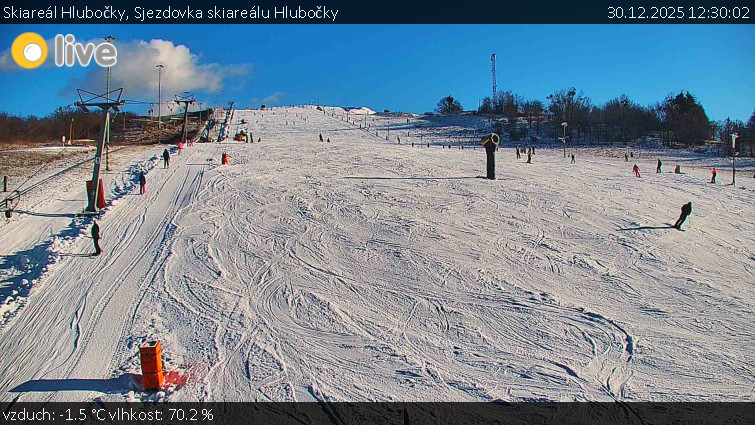 Skiareál Hlubočky - Sjezdovka skiareálu Hlubočky - 30.12.2025 v 12:30