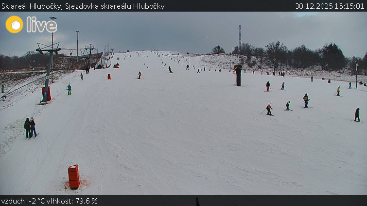 Skiareál Hlubočky - Sjezdovka skiareálu Hlubočky - 30.12.2025 v 15:15