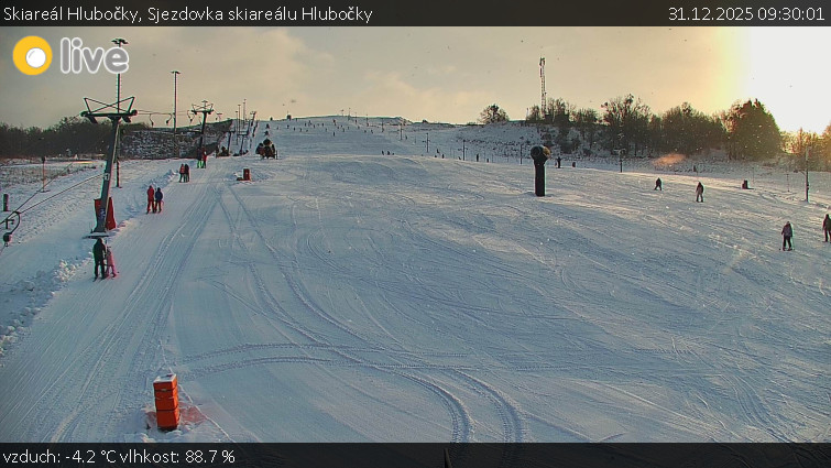 Skiareál Hlubočky - Sjezdovka skiareálu Hlubočky - 31.12.2025 v 09:30