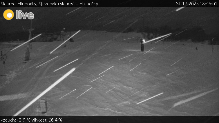 Skiareál Hlubočky - Sjezdovka skiareálu Hlubočky - 31.12.2025 v 18:45