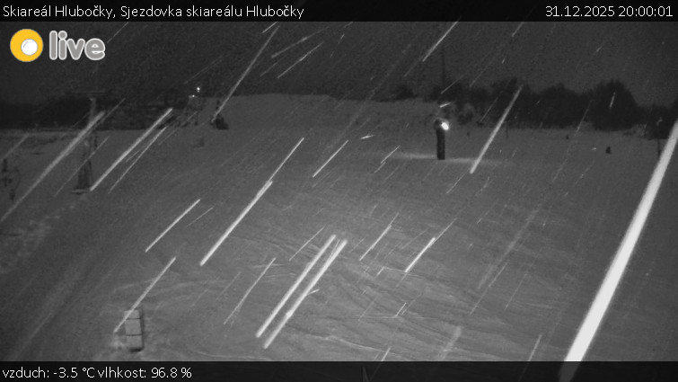Skiareál Hlubočky - Sjezdovka skiareálu Hlubočky - 31.12.2025 v 20:00