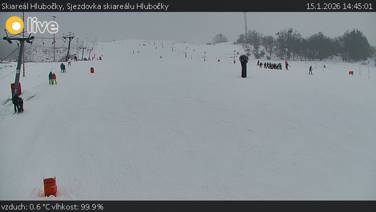 Skiareál Hlubočky - Sjezdovka skiareálu Hlubočky - 15.1.2026 v 14:45